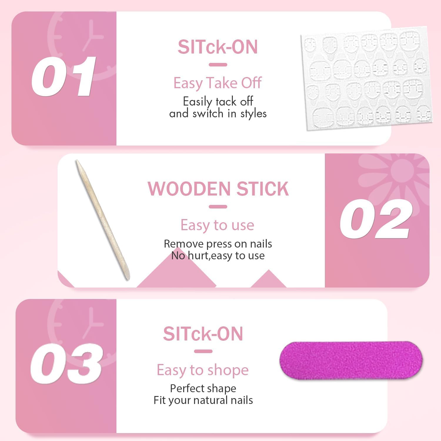 Dusty Baby Pink Press on Nails Short Oval Round Nails Glue on, SXVME Short Fake Nails Press ons, Acrylic False Nails Handmade of Gel, Best Thick Natural Almond Nails for Big & Petite Fingers, 24Pcs - Image 8