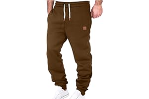 Men's Big Tall Sweatpants Relaxed Fit Drawstring Cargo Pants Heavyweight Fleece Lined Workout Joggers with Pockets