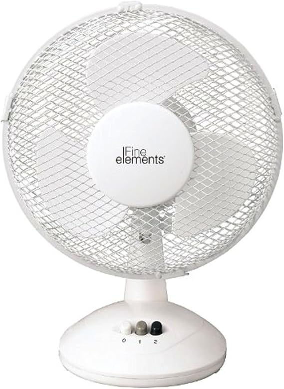 Whisper Quiet and Light Weight 9" White Desk Fan Amazon.co.uk Kitchen