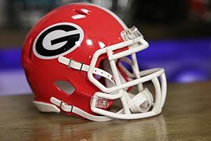 Georgia Bulldogs Football Helmet + US Flag Helmet Decal - Green Gridiron