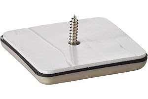 SLIDEGLIDE Shepherd Hardware 4 Pack 2-1/8" Square Slide Glide Furniture Sliders – Adhesive or Screw-On Installation – Heavy Duty Sliders for Moving Furniture & Appliances on Carpet, Vinyl & Hardwood Floors, Beige