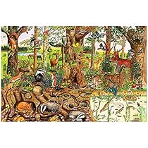Bigjigs Toys Woodlands Floor Puzzle (24 Piece) - Wooden Jigsaw