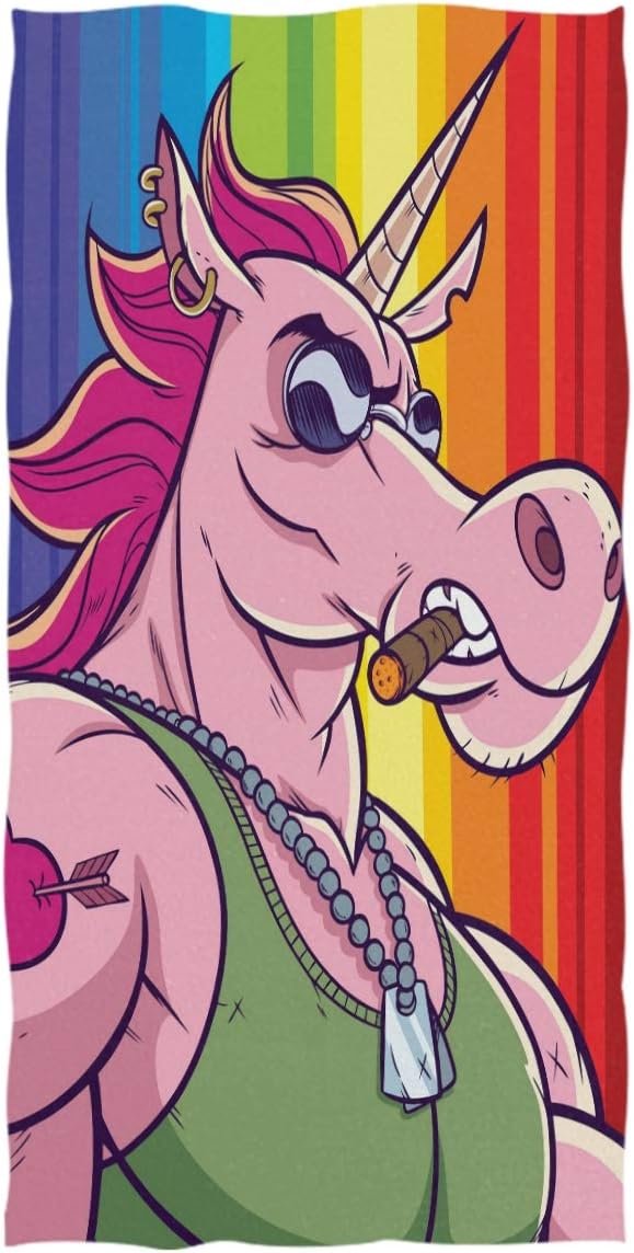 Amazon Com Wamika Cool Badass Unicorn Hand Towels Ultra Soft