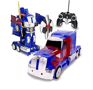 Glzcyoo Optimus Prime Transformador, RC Juguete transformable Robot de