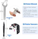 GLARKS 29Pcs 3D Printer Nozzle Kit M6 Brass Extruder Heads Cleaning Needles Tool view 3