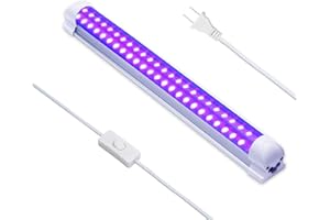 LED Black Light,Exulight 10W UV Led Tube 48 LEDs Black Light,Black Lights for Parties Halloween Blacklight Poster Lighting