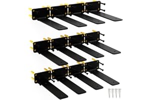 ISOKER 8 Inch Shelf Brackets, 12 Pack Floating Shelf Bracket, 1/5” Thick Carbon Steel Hidden Shelf Brackets, Rustic Industrial Brackets for Wall Decor