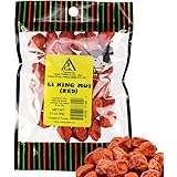 Asia Trans Seeded Red Li Hing Mui Crack Seed Plums | Hawaiian Favorite | Sweet, Sour, & Salty Dried Asian Plum Candy | 2.5 Ou