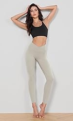 ODODOS Women's Cross Waist Yoga Leggings with Inner