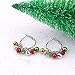 Christmas Bell Hoop Earrings - Hypoallergenic Christmas Jewelry Gift for Women Girls Cute Festive Earring Including Red Green White Yellow Jingle Bell Dangle, Great Gift Idea