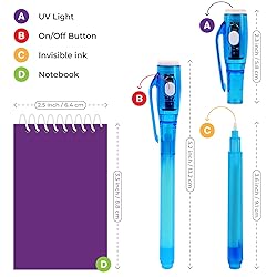 HeroFiber 12 Invisible Ink Pen with UV Light and 12