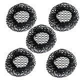 5 Pcs Black Mesh Elastic Bun Cover Hairnets for Women