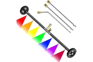 POHIR Undercarriage Pressure Washer Attachment Pro Max 24 Inch Improved Version, 2 in 1 Surface Cleaner,Power Washer Water Broom with 3pcs Extension Wand and Quick Connect Pivot Coupler 4000psi