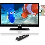 Pyle 21.5" 1080p LED TV, Multimedia Disc Player, Ultra HD TV, LED Hi Res Widescreen Monitor w/ HDMI Cable RCA Input, LED TV Monitor, Audio Streaming, Mac PC, Stereo Speakers, Wall Mount (PTVDLED22)