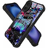 KWSAAHU Compatible with iPhone 16 Case Anti Slip Shockproof Hard PC Back Soft TPU Prevention Protective Case, Unique Design Fashion Print for Men Women - Gaming