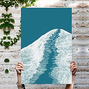 Canvas Wall Art Abstract Mountain Painting Artwork...