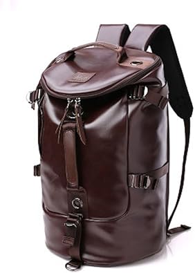 Amazon リュックサック デイバッグ バックパック 革 レザー メンズ 大容量 軽量 旅行 ブラウン ノーブランド品 メンズ