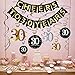 Tuoyi 30th Birthday Party Decorations KIT - Cheers to 30 Years Banner, Sparkling Celebration 30 Hanging Swirls, Perfect 30 Years Old Party Supplies 30th Anniversary Decorations (Banner)