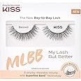 KISS MLBB My Lash But Better False Eyelashes, Everyday Wearable Volume with Superfine Band Technology, Easy To Apply, Reusable, Cruelty-Free, Contact Lens Friendly, Style 'Blessed', 1 Pair Fake Eyelashes Blessed 1 Pair (Pack of 1)