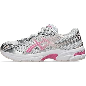 ASICS Gel 1130 Grade School Running Shoes (White/Dragon Fruit)