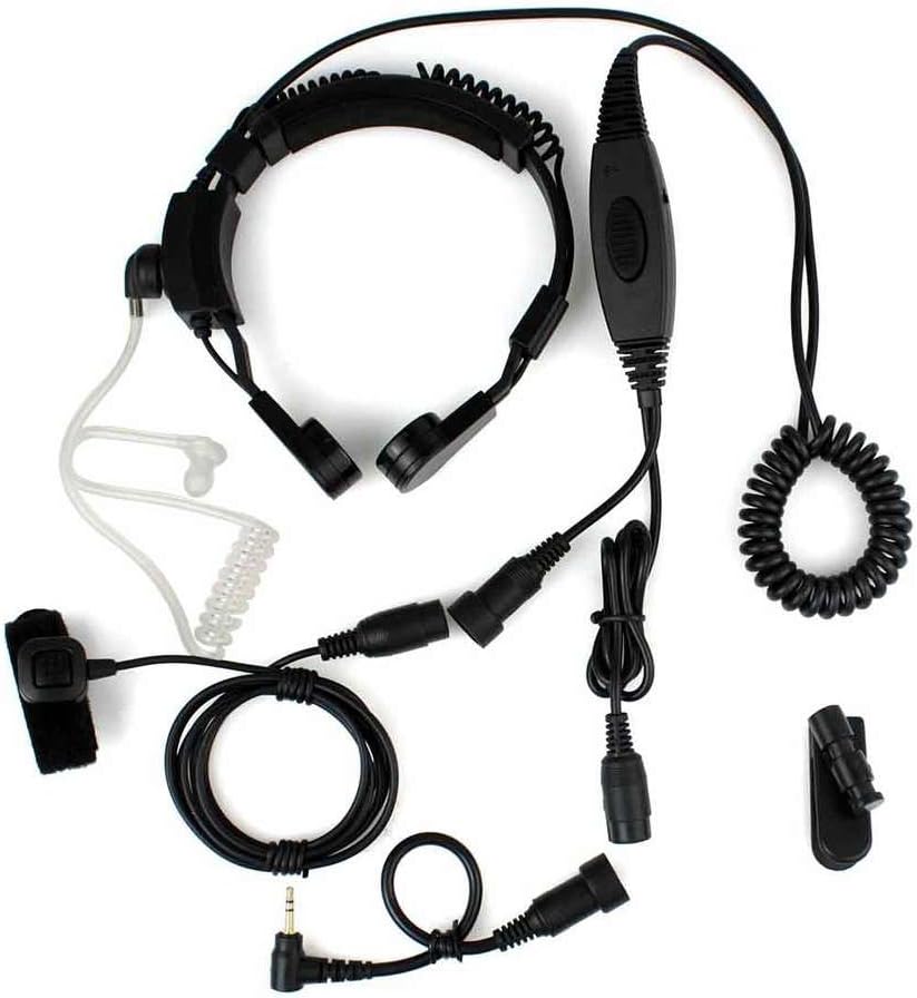 Casque Laryngophone Double PTT Compatible Midland Et Intek - Modèle Professionnel/militaire