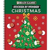 Brain Games - Sticker by Number: Christmas (28 Images to Sticker - Christmas Tree Cover) (Volume 2)