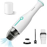 HAUSHOF Handheld Vacuum, Cordless Car Vacuum Cleaner 8000PA/12000PA 2 Modes with Cleaning Brush, Rechargeable Portable Mini Vacuum for Car, Home and Pet(White)