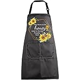 MBMSO Christian Aprons Proverbs 16:24 Religious Gifts Bible Verse Apron with Pockets Kind Words Are Like Honey Biblical apron