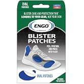 ENGO Blister Prevention Patches | Oval Starter 6 Pack | Friction Reduction Technology; Self-Adhesive Ultra-Thin Fits Curves; For Running Shoes Boots Cleats