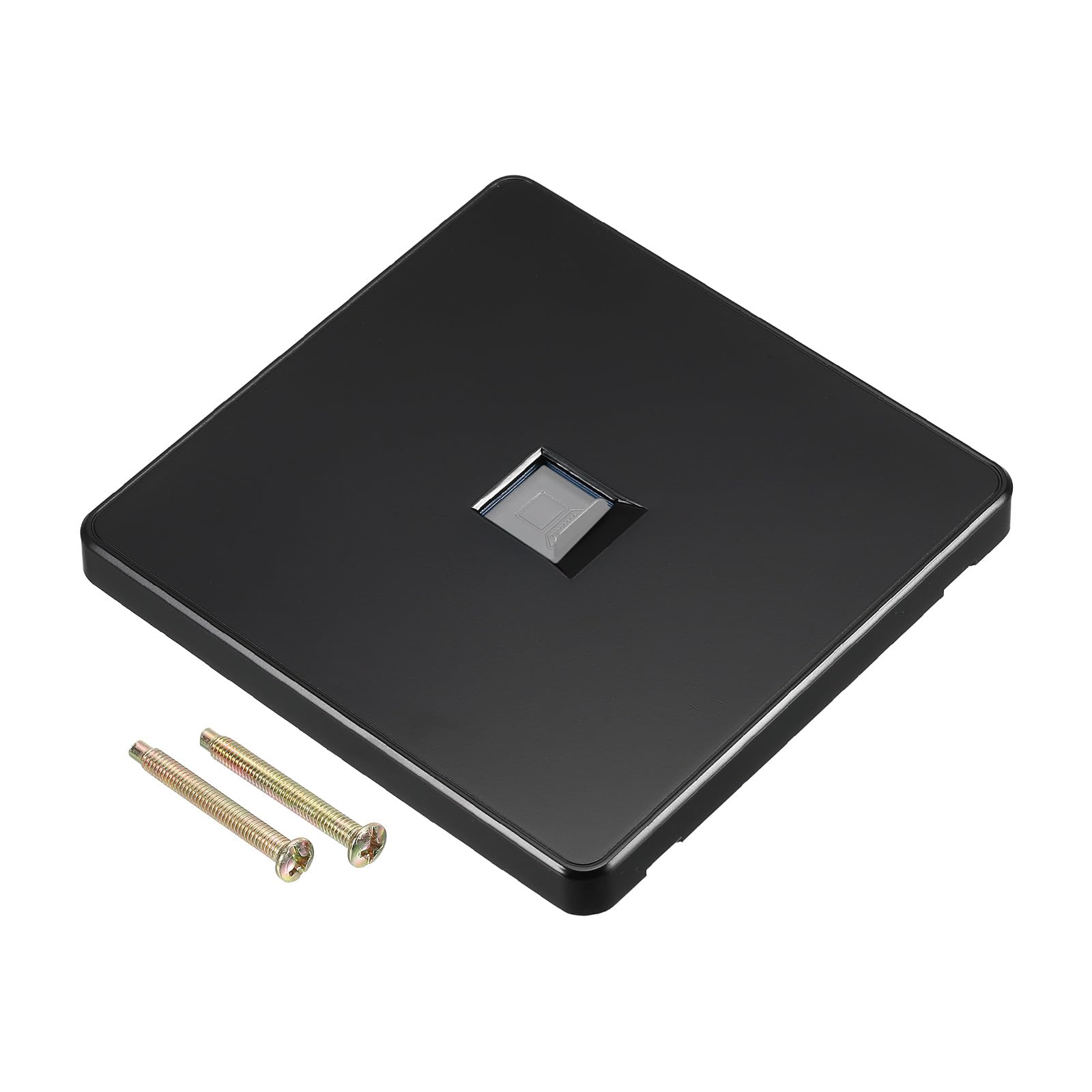 PATIKIL Ethernet Socket Single Port RJ45 CAT6 Wall Plate Black for Ethernet Cable Networking Socket Box