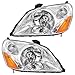 Driver and Passenger Headlights Headlamps Replacement for Honda 33151-S9V-A01 33101-S9V-A01