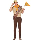 Spirit Halloween Up Adult Russell Costume Kit | Officially Licensed | Disney | Pixar | Wilderness Explorer Outfit Multicolor