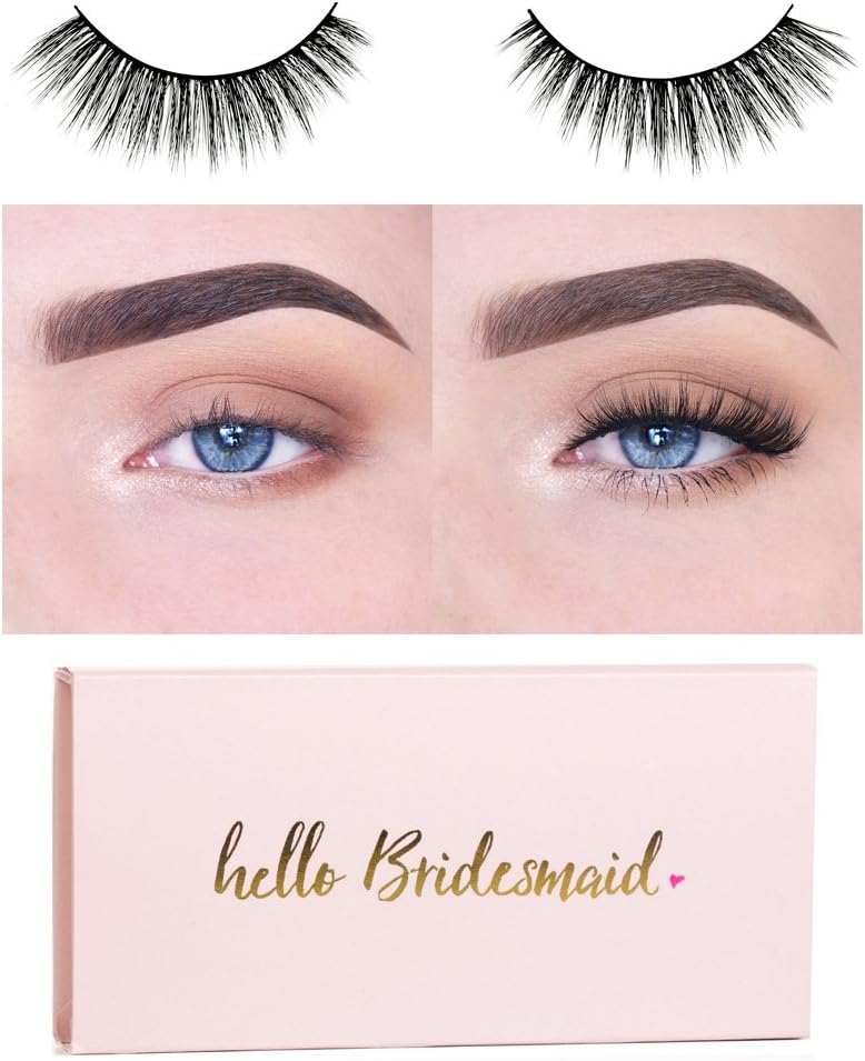 Icona Lashes Premium Quality False Eyelashes | Queen of Hearts | Glamorous With Volume | Non-Magnetic | Natural Look and Feel | Reusable | 100% Handmade & Cruelty-Free | Bridesmaid Packaging