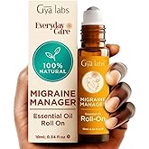 Gya Labs Migraine & Headache Essential Oil Roll On - 100% Natural Migraine Relief Stick Headache Roller - Fast Cooling Comfor