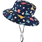 Baby Sun Hat Adjustable - Toddler Kids Beach Pool Bucket UPF 50+ Wide Brim Chin Strap Summer Play Hat