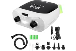 FBSPORT Paddle Board Pump Rechargeable 20PSI SUP Pump, Portable Electric Air Pump Quick Inflate & Deflate SUP Air Pump for Stand Up Paddle Boards, Kayak, Tent