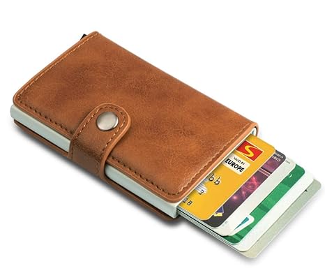 Kompaktes Kreditkartenetui Kartenetui Mini-Geldbörse RFID Schutz für Bis zu 8 Karten Portemonnaie, Card Wallet,Slim Wallet fü