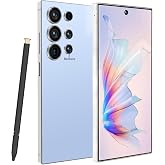 ExAchat I25 Ultra Unlocked Smartphone 5G Dual SIM Unlocked Cell Phones 256GB+8GB Android 14 Cell Phone 6.82" HD Screen 6800mAh Long Battery Built in Pen. (Blue)
