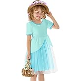 Haloumoning Toddler Baby Girl Tutu Dress Little Kids Cute Short Sleeve Ruffle Party Dresses 9M-8Y