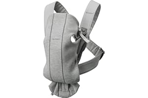 BabyBjörn Baby Carrier Mini, Light Gray, 3D Jersey | Infant Carrier (7-25 lbs), Ergonomic, Easy-to-Use