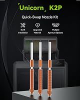Creality K2/K2 Plus Hi Combo Nozzle Set 0.4/0.6/0.8mm Titanium Copper Hardened view 2