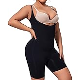 Takusun Women Open Bust Bodysuit Tummy Control Shapewear Compression Slimming Body Shaper Open Bra Butt Lifter Thigh Slimmer