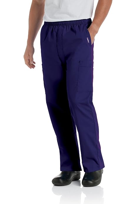 7-Pocket Elastic Cargo Scrub Pants 