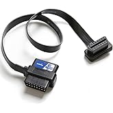bbfly-A9 OBD II OBD2 16 Pin Splitter Extension 1x Male and 2X Female Extension Cable Adapter (2FT/60CM)