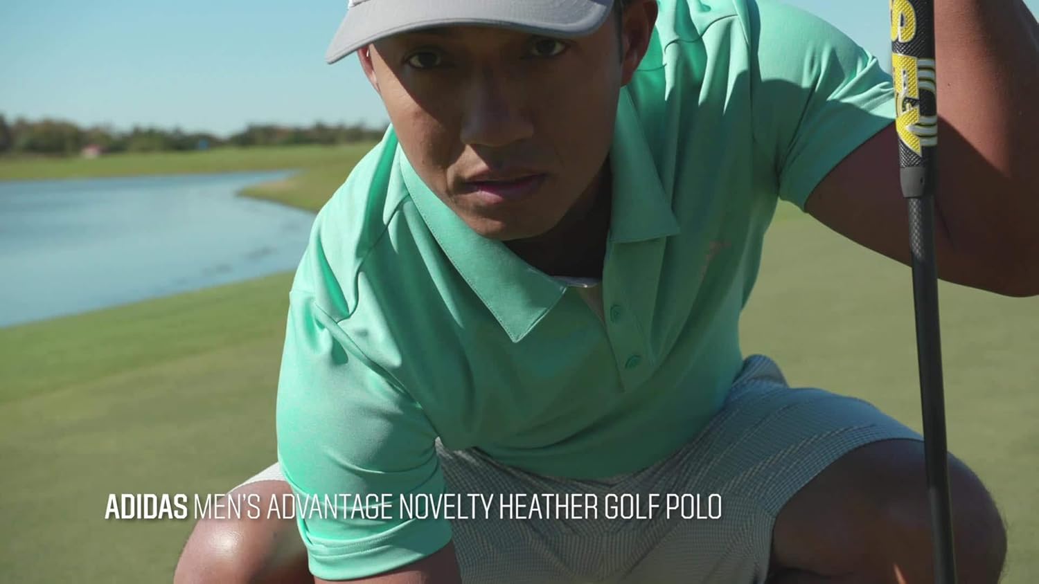 adidas men's drive novelty heather golf polo