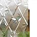rabbitgoo Window Privacy Film Frosted Bamboo Pattern, Removable UV Blocking Stained Glass Decals Covering Decorative Window Cling for Home, 35.4 in X 6.5 Feet, Crossed