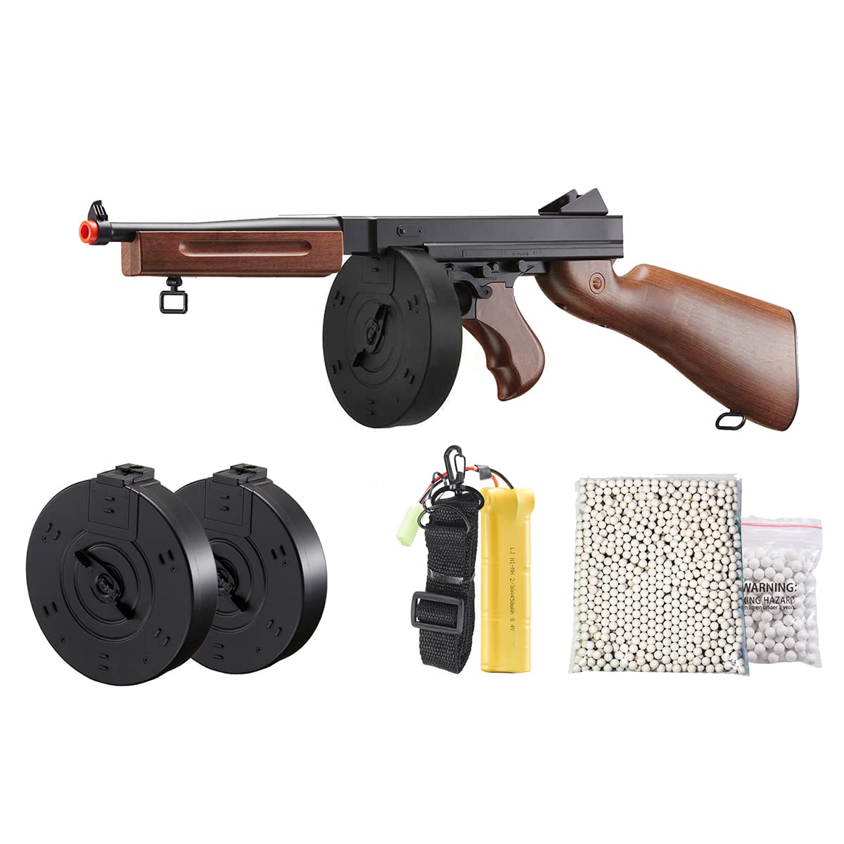 Mua Airsoft Tommy Thompson Submachine Gun WW2 Chicago Typewriter Full