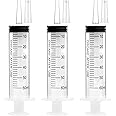 3 Pack 60ml Syringes with Cap, Sterile Syringe Individually Packaged for Labs, Liquid Measuring, Feeding Pets,Oil or Glue Applicator