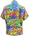 Hawaiian Shirt Blouses Button Down Relaxed Fit Women Short Sleeves Camp Multi