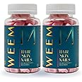 WEEM Hair Skin and Nails Gummies - Supports Healthy Hair - Vegan biotin Vitamins for Women & Men Supports Faster Hair Growth, Stronger Nails, Healthy Skin, Extra Strength (2)